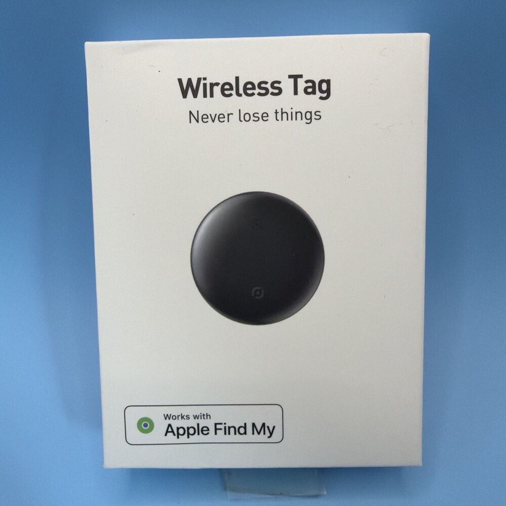 Wireless Smart Tag, Compatible With Apple Find My, Black, IP68 Waterproof